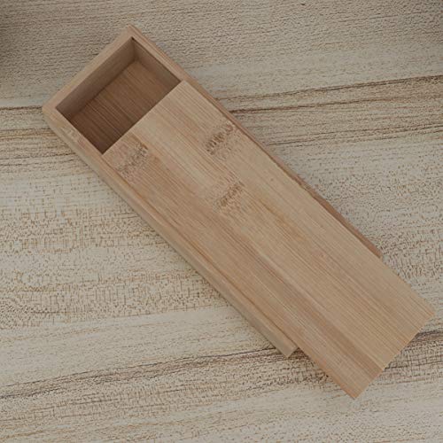 SUPVOX Unfinished Wood Box Bamboo Storage Box with Pull Out Lid Small Jewelry Gift Organizer for DIY Craft Home Travel - WoodArtSupply