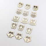 EXCEART Animal Wood Slices 60pcs Natural Wood Slices Owl Unfinished Wood Animal Craft Hanging Wooden Circles with Hole Tree Slice for Arts Painting EXCEART