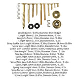 Electric Guitar Screw Kit Multiple Sizes Guitar Metal Repairing Tool Kit with Screws Washers and Springs Repair Fasteners(gold) Walfront