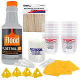 U.S. Art Supply - 1 Quart Floetrol Additive Pouring Supply Paint Medium Basic Kit for Mixing, Stain, Epoxy, Resin - Plastic Cups, Mini Painting U.S. Art Supply