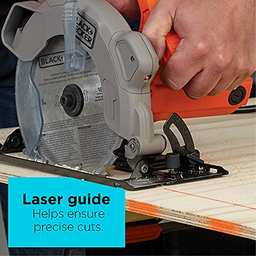 BLACK+DECKER 7-1/4-Inch Circular Saw with Laser, 13-Amp (BDECS300C) BLACK+DECKER