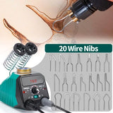 YIHUA 939D-VI Dual Pen Wood Burning Kit with Digital Display with 20 Wire Nibs, Detachable Wood Burning Pen, 2 Wood Pieces, Tweezers Used as Wood YIHUA