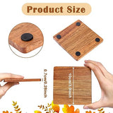 16 Pieces Unfinished Wood Coasters, 4 Inch Square Acacia Wooden Coasters for Crafts with Non-Slip Silicon Dots for DIY Stained Painting Wood Aweyka