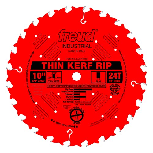 Freud LU87R010: 10" Thin Kerf Rip Blade - WoodArtSupply