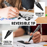 Chalkola Chalk Markers - 40 Neon, Classic & Metallic + 5 Black Chalk Markers 6mm Chalkola