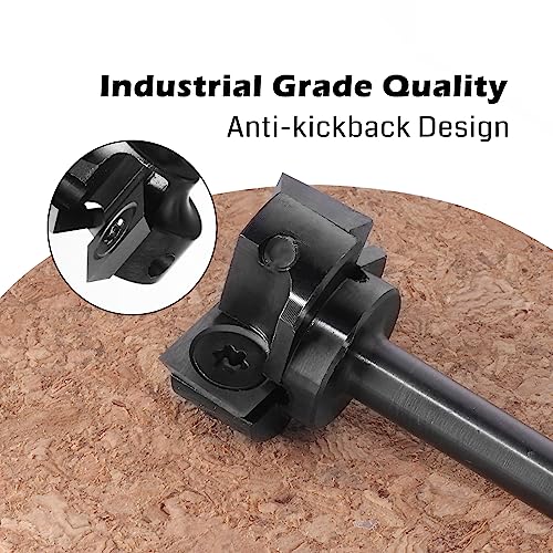 Genmitsu CNC Spoilboard Surfacing Router Bit, 1/4" Shank 1” Cutting Diameter CNC Milling Machine, Slab Flattening Router Bit, Carbide Insert Router Genmitsu