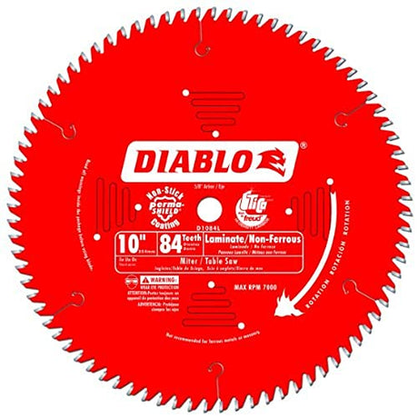 Freud D1084L 10" Dia 84t TCG Saw Blade w/5/8" Arbor Freud