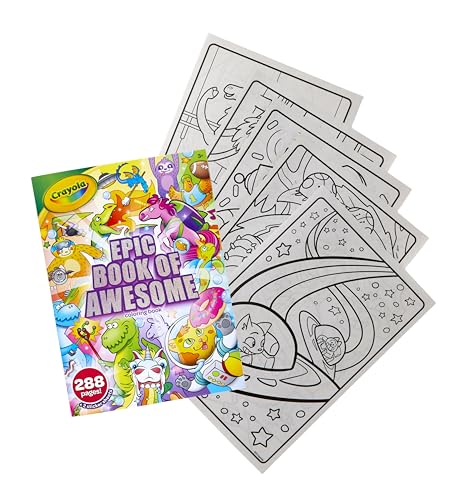 Crayola Epic Book of Awesome, All-in-One Coloring Book Set, 288 Pages, Kids Indoor Activities, Gift - WoodArtSupply