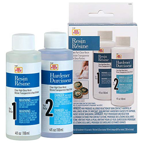 Mod Podge 8 fl oz Hardener 2-Part Supplies Pack, Perfect Kits and Silicone Molds for Epoxy Resin Projects, 25263, Clear Mod Podge