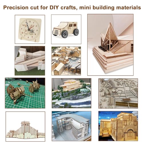 16 Pack 12 x 12 inch Basswood Sheets Thin Wood Panel 2 mm Unfinished Wood Boards Square Plywood Sheets for Painting, DIY Project, Mini House Acrux7