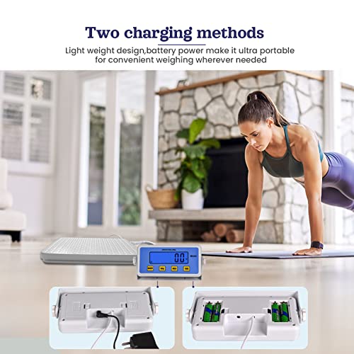 Tetuga Professional Medical Floor Scale, 440 lb High Capacity Digital Physician Scale, Accurate Healthcare Scale for Home Gym Office Use Tetuga