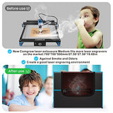 Comgrow Laser Engrave Enclosure,700 * 700 * 500mm Laser Engraving Machine Protective Cover with Cables Outlet,Fume Vent,Insulates Against Smoke and Comgrow