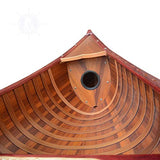 Wooden Canoe with Ribs, 6-Feet for Display Wooden Boat USA