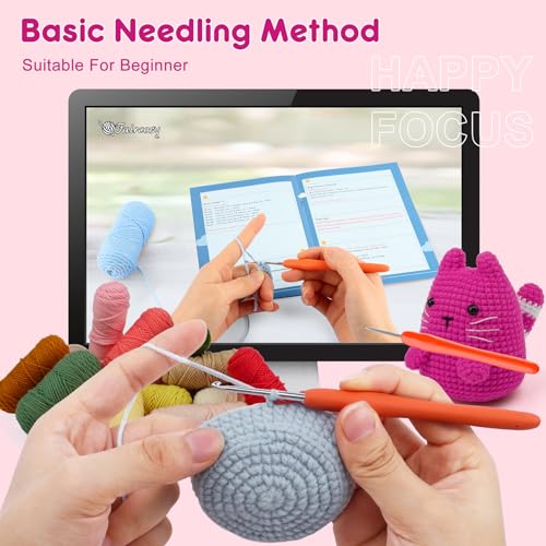  Beginreally Crochet Kit for Beginners, 3Pcs Cute Animals  Complete Beginner Crochet Set for Adults and Kids, Crochet Starter Kit with  Step-by-Step Video Tutorial and Instruction