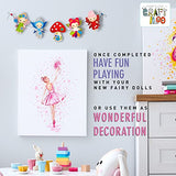 CRAFTILOO Fairy Sewing Kits for Little Girls 5 Easy Projects for Children Beginners Sewing kit Kid Crafts Make Your Own Felt Pillow Plush Craft Kit CRAFTILOO