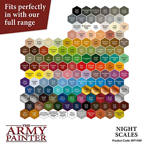 The Army Painter Night Scales Warpaint - Acrylic Non-Toxic Heavily Pigmented Water Based Paint for Tabletop Roleplaying, Boardgames, and Wargames - WoodArtSupply