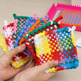 DIY Weaving Loom Craft Kit for Kids Adults - Easy Beginner Friendly - Rainbow Color Loops to Make 7 Potholders - Ideal Birthday Gift morwant