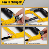 KATA Hacksaw Frame Set, 12" Hacksaw Frame, 10'' Mini Hacksaw and Drywall Saw/Jab Saw, Including 4pc Extra Flexible Bi-Metal HSS Blades, Handsaw for KATA