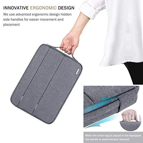 Voova 15 15.6 16 Inch Laptop Sleeve Case with Handle, Waterproof Computer Cover Bag with Pocket Compatible with MacBook Pro 15 16 M1 Pro/Max,15-16 Voova