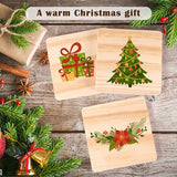 38 Pack Unfinished Wood Coasters, 4 Inch Square Blank Wooden Coasters Crafts Coasters with Non-Slip Silicon Dots for DIY Architectural Models Drawing Aweyka