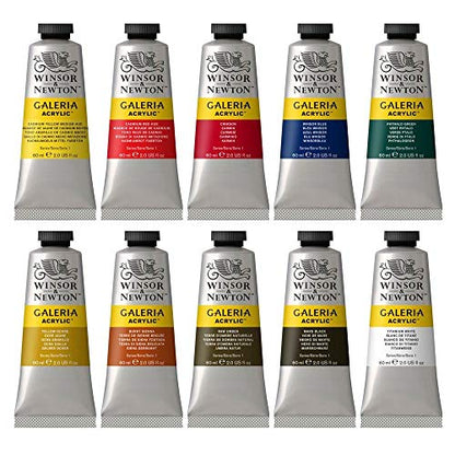 Winsor And Newton Galeria Acrylic Paint Colour Basic Set Each (56850) - WoodArtSupply