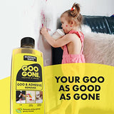 Goo Gone Adhesive Remover - 8 Ounce - Surface Safe Adhesive Remover Safely Removes Stickers Labels Decals Residue Tape Chewing Gum Grease Tar Goo Gone
