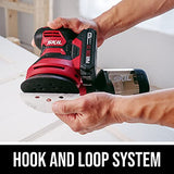 SKIL PWRCore 20 20V Brushed 5" Random Orbital Sander, Variable Speed, Includes 3pc Sandpaper, Dust Box, 2.0Ah Battery and Charger - SR6604B-10 Skil