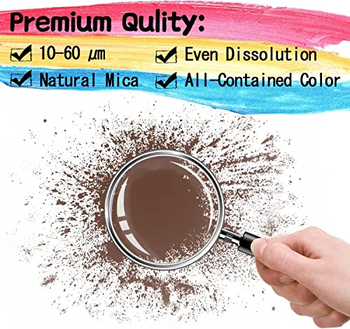 5.29oz/150g Mica Powder - LightStone Mica Powder for Epoxy Resin - Pearl Pigment Powder Dye for Resin/Eye Shadow/Soap Making/Nails/Bath Bombs etc. LightStone