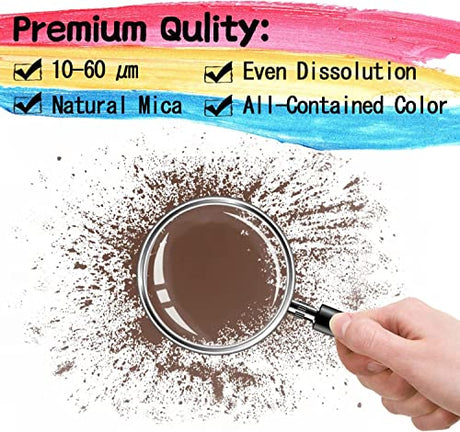 5.29oz/150g Mica Powder - LightStone Mica Powder for Epoxy Resin - Pearl Pigment Powder Dye for Resin/Eye Shadow/Soap Making/Nails/Bath Bombs etc. LightStone