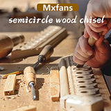 Mxfans Semicircle Wood Chisel Woodworking Carving Chisel Inner Edge Woodworking Gouge for Carpenter Wood Carving Hand Chisel Tool Pack of 4 Mxfans