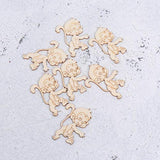 ABOOFAN 60 Pcs Wooden Table Christmas Decor Unfinished Wood Monkey Cutout Shapes Wood Letters Crafts Wood Cutouts for Crafts Unfinished Wooden ABOOFAN