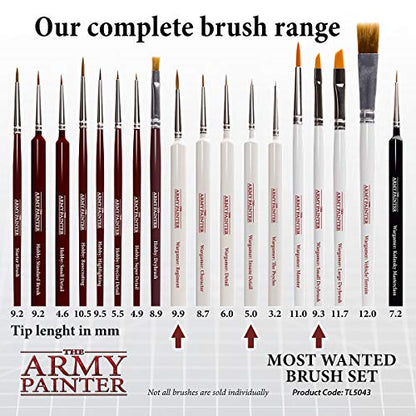 The Army Painter Most Wanted Brush Set - Miniature Small Paint Brush Set of 3 Acrylic Paint Brushes - Drybrush, Regiment Model Paint Brush & Fine - WoodArtSupply