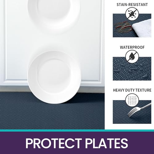 DEXI Anti Fatigue Kitchen Mat, Cushioned Kitchen Rugs Non Slip, Waterproof Comfort Standing Kitchen Floor Mat, 17"x29", Navy DEXI