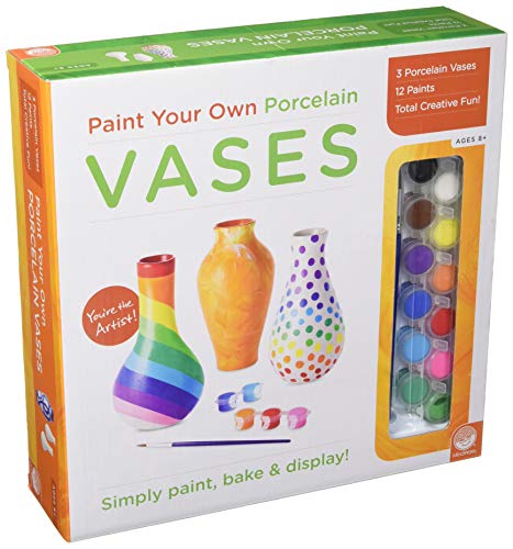 MindWare Paint Your Own Porcelain: Vases Game - WoodArtSupply