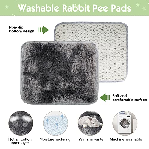 Rabbit House Wooden, Rabbit Houses and Hideouts WHEARTED, Large Rabbit Hideout Bunny House with Multiple Windows for Indoor Adult Bunnies Guinea Pigs WHEARTED