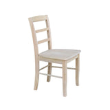 International Concepts Set of Two Madrid Chairs, Wood, Unfinished IC International Concepts