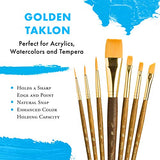 Princeton Real Value, Series 9100, Paint Brush Sets for Acrylic, Oil & Watercolor Painting, Syn-Gold Taklon (Rnd 2, 4, Liner 2/0, Shader 2, 6, PRINCETON ARTIST BRUSH CO.