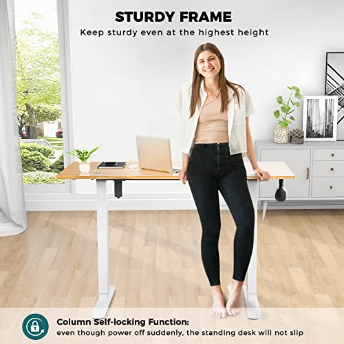 SMUG Standing Desk, 40 x 24 in Electric Height Adjustable Computer Desk for Home Office, Sit Stand up Work Gaming Table with Memory