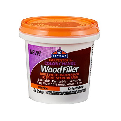 Elmer's Carpenter's Color Change Wood Filler, 8 oz., White (E916) - WoodArtSupply