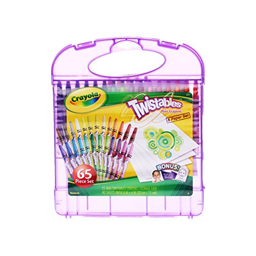 Crayola Mini Twistables Crayons & Paper Set, 65 Pieces, Gift for Kids - WoodArtSupply