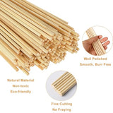 Acrux7 400Pcs Wooden Dowel Rods 1/4 x 6 Inch & 12 Inch Unfinished Dowel Rods Round Wood Sticks Natural Wood Dowels Bulk Dowels Rods for Craft DIY Acrux7