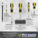 Magnetic Screwdrivers Set with Case, Amartisan 43-piece Includs Slotted, Phillips, Hex, Pozidriv,Torx and Precision Screwdriver Set, Magnetizer Amartisan