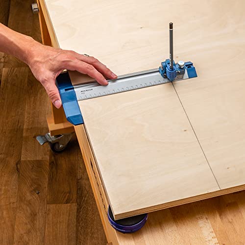 9” Quick Draw Marking Gauge –Single-Handed Measuring and Marking Tools w/Spring-Loaded Scale, Dovetail Keyway - Aluminum Ruler to Mark Mortises & ROCKLER