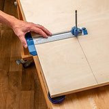 9” Quick Draw Marking Gauge –Single-Handed Measuring and Marking Tools w/Spring-Loaded Scale, Dovetail Keyway - Aluminum Ruler to Mark Mortises & ROCKLER