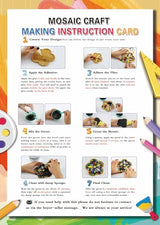 Lanyani 2 Sets of DIY Mosaic Craft Kits Mosaic Tiles Coaster Kit Make Your Own Mosaic Project Handmade Craft Set with Stained Glass Mosaic Tile Lanyani