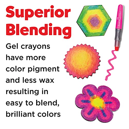 Faber-Castell Gel Crayons - 12 Vibrant Colors In Durable Storage Case Faber-Castell