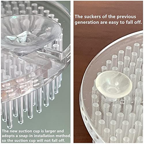 2Pcs Thicken Plastic Flower Frog 70mm/2.76" Clear Japanese Floral Frogs Round Ikebana Kenzan Flower Arrangement Pin Frog Holder Eggone