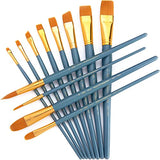 Royal Brush Manufacturing Royal and Langnickel Zip N' Close 12-Piece Brush Set, Medium Gold Taklon Royal Brush