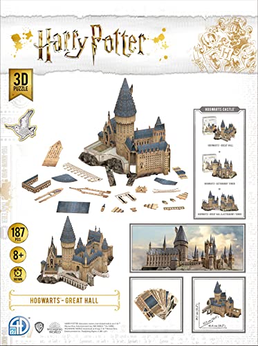 4D Cityscape Harry Potter Great Hall Paper 3D Puzzle Standard, Multicolored - WoodArtSupply