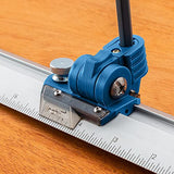 9” Quick Draw Marking Gauge –Single-Handed Measuring and Marking Tools w/Spring-Loaded Scale, Dovetail Keyway - Aluminum Ruler to Mark Mortises & ROCKLER